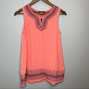 Stitch Fix | Coral Upland Embroidered‎ Tunic